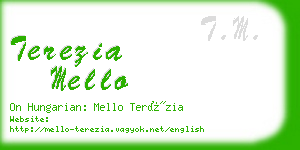 terezia mello business card